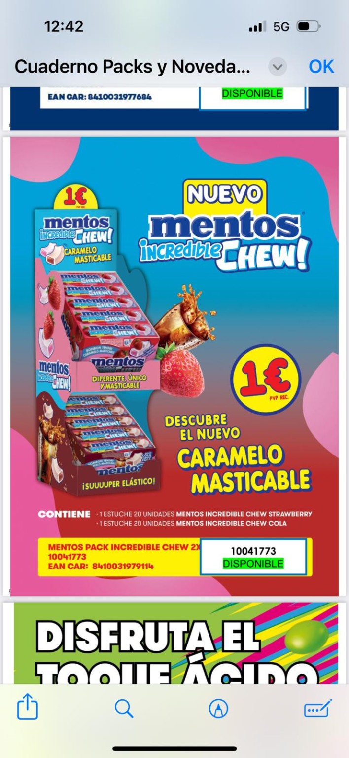Expositor Mentos Incredible Chew