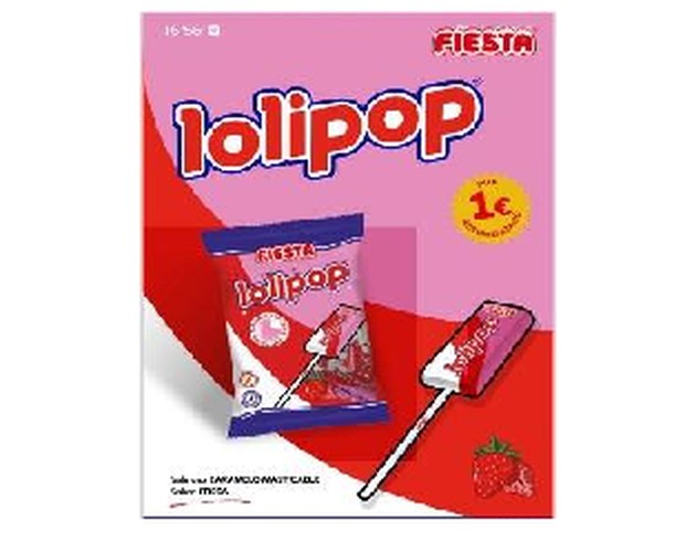 Lolipop Fresa 15 Bolsas 4u 48g PVP1€ Fiesta