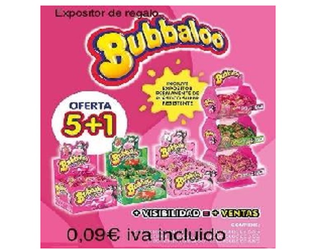Lote Chicle Bubbaloo Pack 5+1