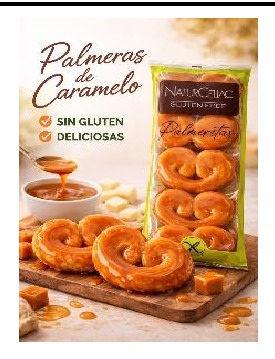 Palmeritas de caramelo sin gluten 200 g Naturceliac