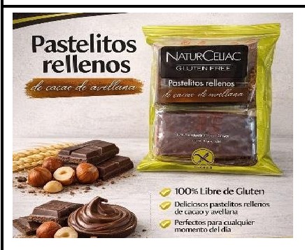 Pastelitos de cacao y avellana bañados 120 g Naturceliac