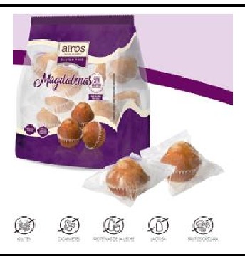 Magdalenas sin gluten 210 g · 6 u Airos