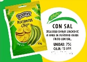 Platanitos Chips Salados 15U 75G Pomys
